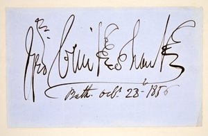 Signature de George Cruikshank, 28 octobre 1856 - George Cruikshank